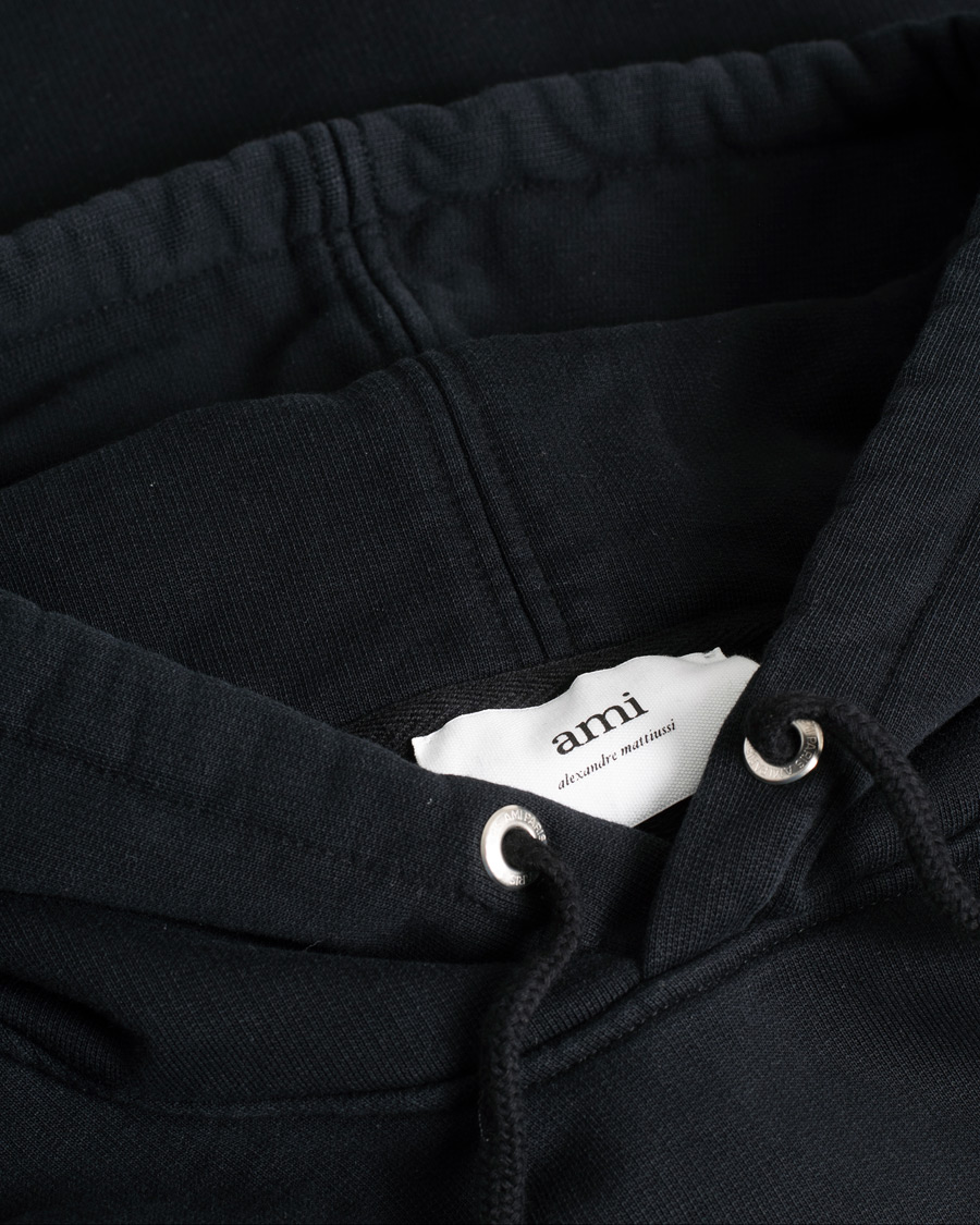 Uomini | Maglieria | Pre-owned | AMI Heart Logo Hoodie Black