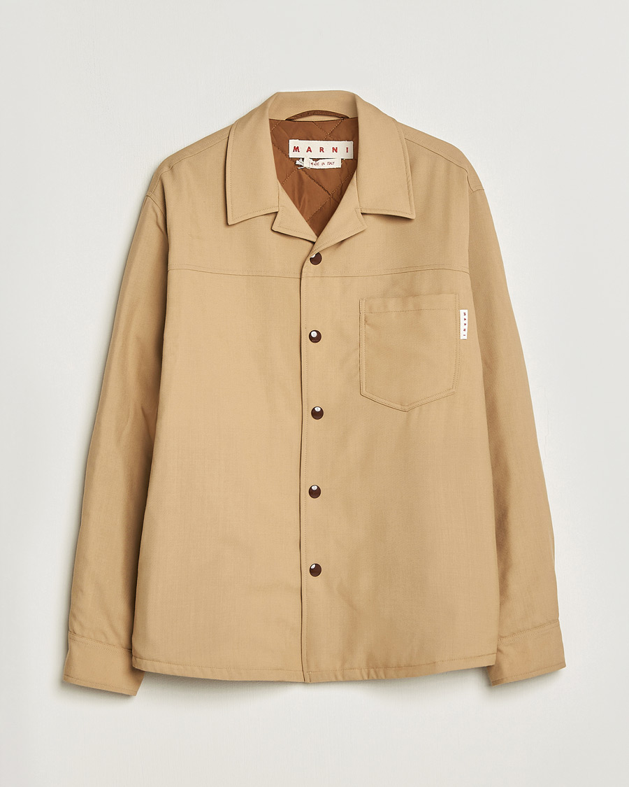 Uomini | Giacche | Pre-owned | Marni Virgin Wool Shirt Jacket Dijon