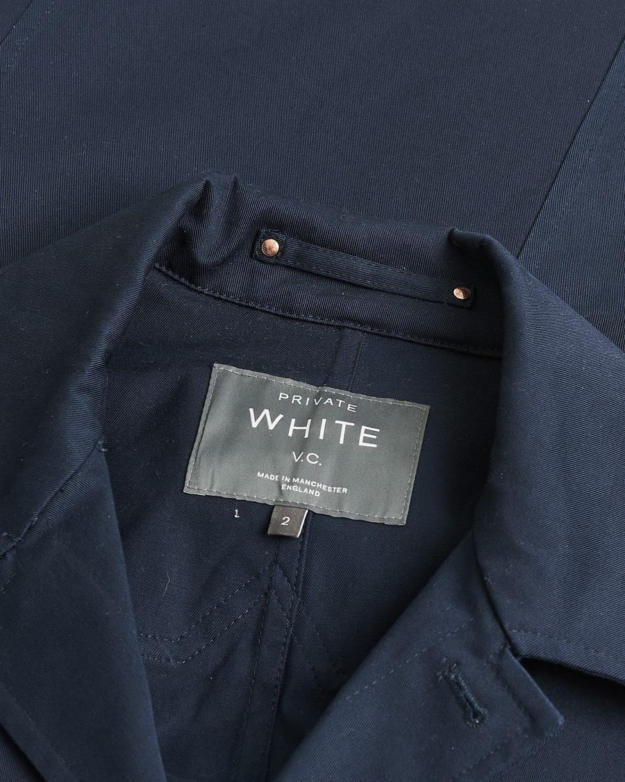 Uomini | Camicie Pre-owned | Pre-owned | Private White V.C. Cotton Overshirt Navy 2 - XS