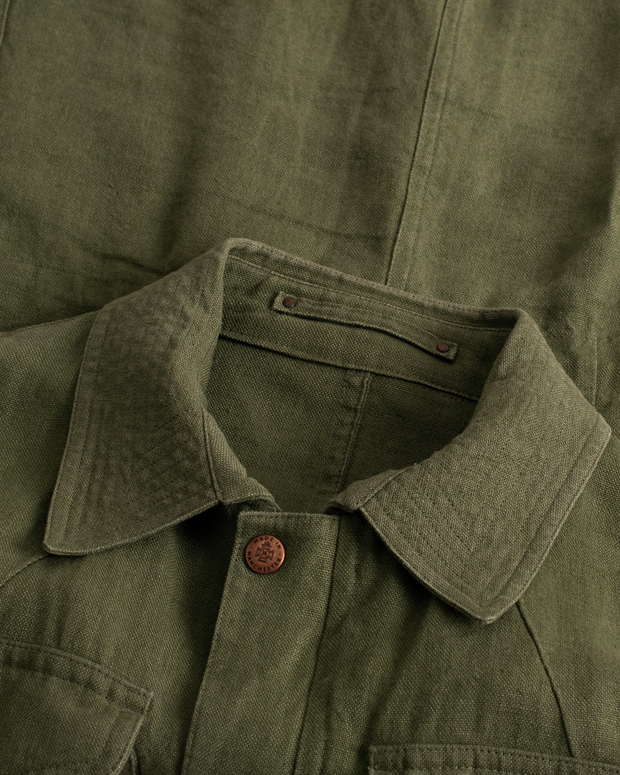 Uomini | Giacche | Pre-owned | Private White V.C. Linen Field Jacket Green