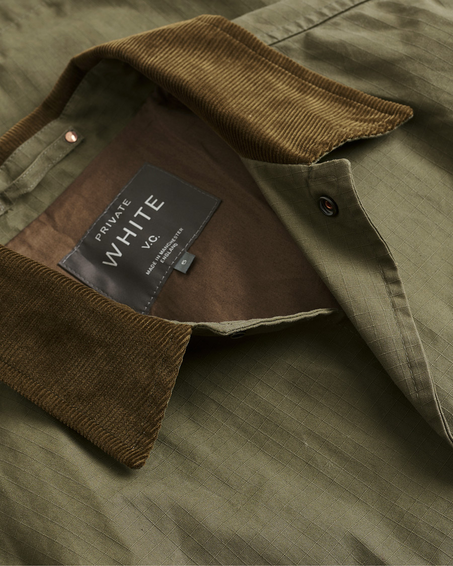 Uomini | Giacche Pre-owned | Pre-owned | Private White V.C. Ripstop Cotton Jacket Green 5 - L