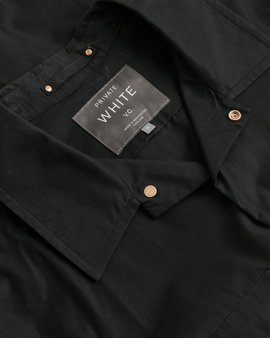 Uomini | Private White V.C. Overshirt Black 5 - L | Pre-owned | Private White V.C. Overshirt Black 5 - L