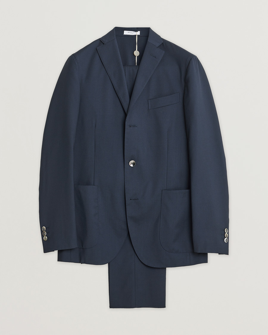 Uomini | Boglioli K Dover Wool Suit Navy 46 | Pre-owned | Boglioli K Dover Wool Suit Navy 46