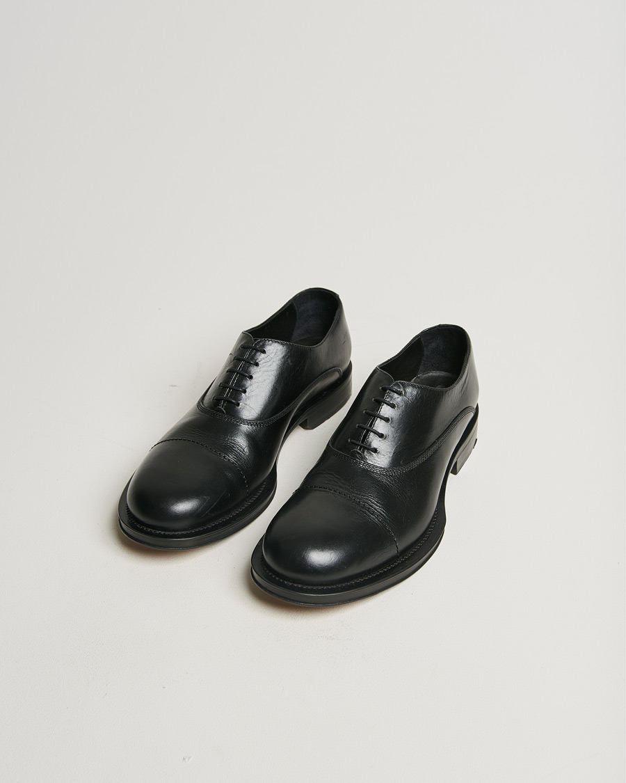 Uomini | Lanvin Leather Derby Black Calf | Pre-owned | Lanvin Leather Derby Black Calf