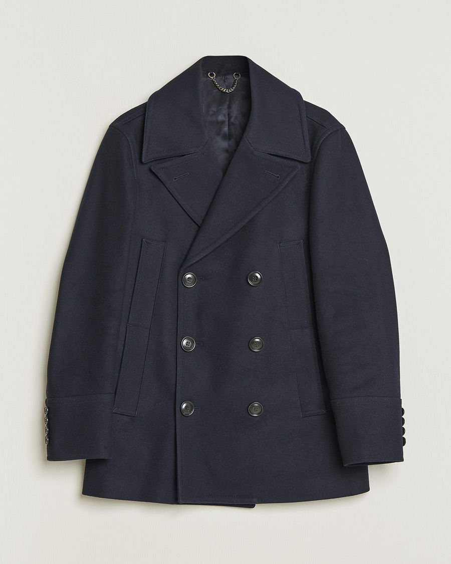 Uomini | Giacche | Pre-owned | Tiger of Sweden Peacoat Wool Navy 48