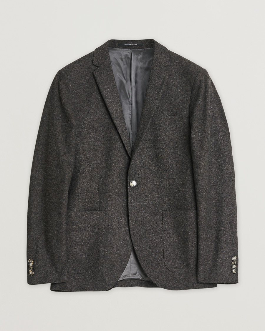 Uomini | Giacca da abito Pre-owned | Pre-owned | Tiger of Sweden Wool Flannel Blazer Brown 46