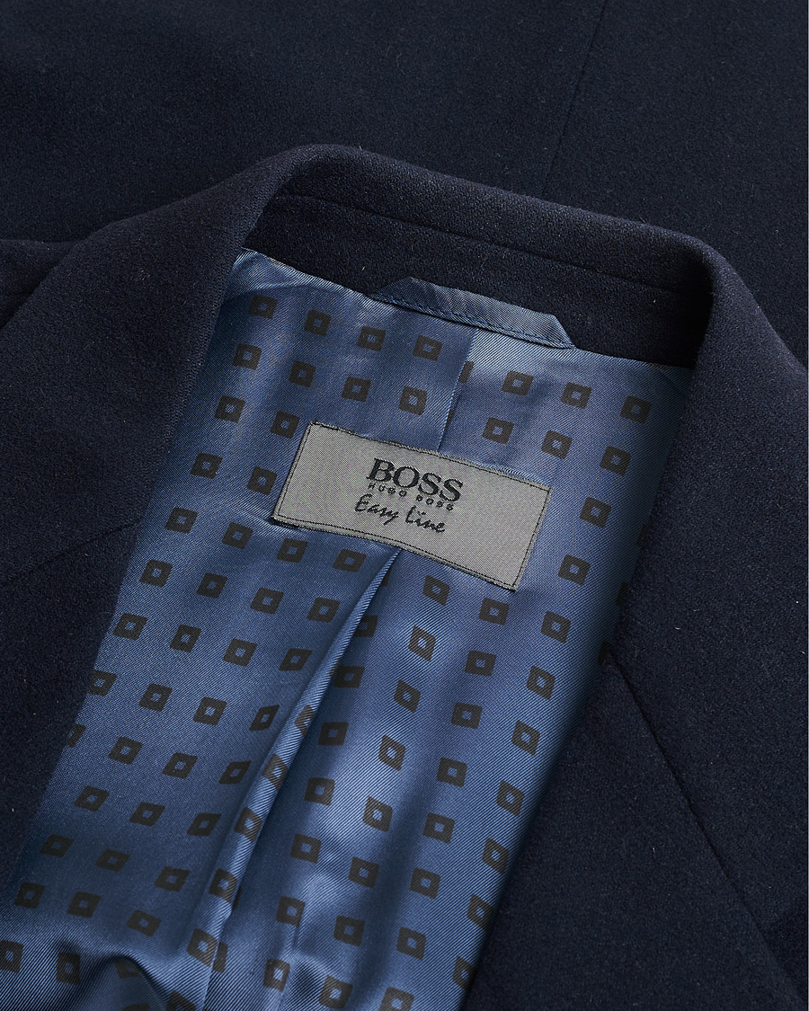 Uomini | Giacca da abito Pre-owned | Pre-owned | BOSS Vintage Cashmere Blend Blazer Navy 48