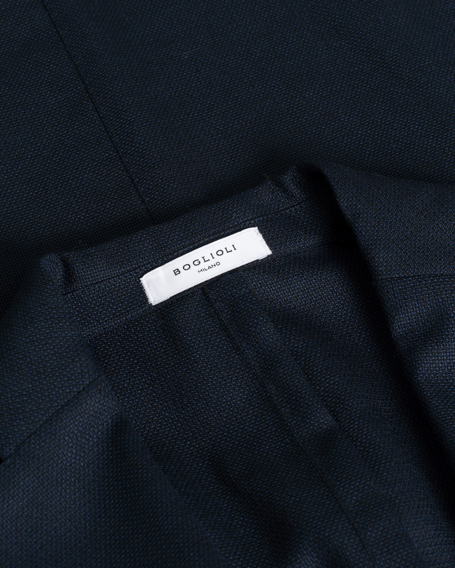 Uomini | Blazers | Pre-owned | Boglioli K Jacket Wool Hopsack Blazer Navy