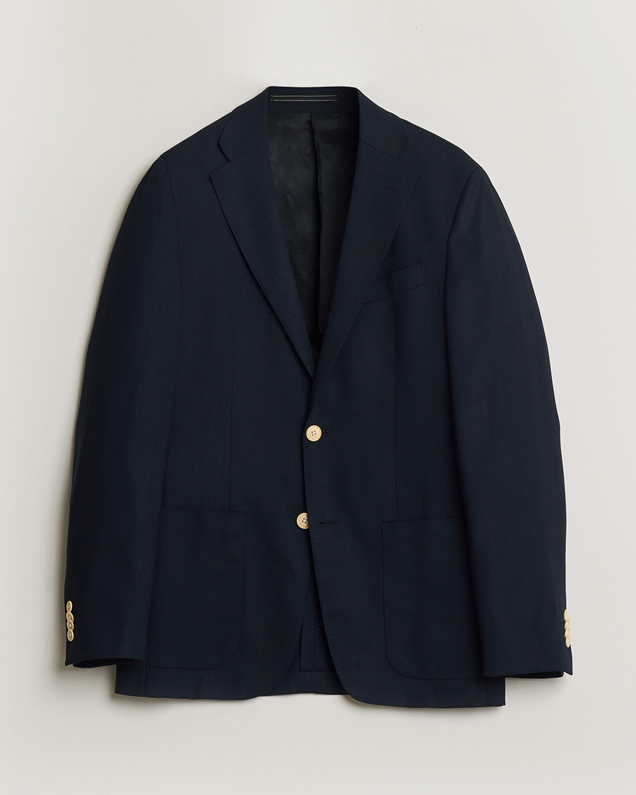 Uomini | Giacca da abito Pre-owned | Pre-owned | Corneliani Wool Hopsack Blazer Navy 48