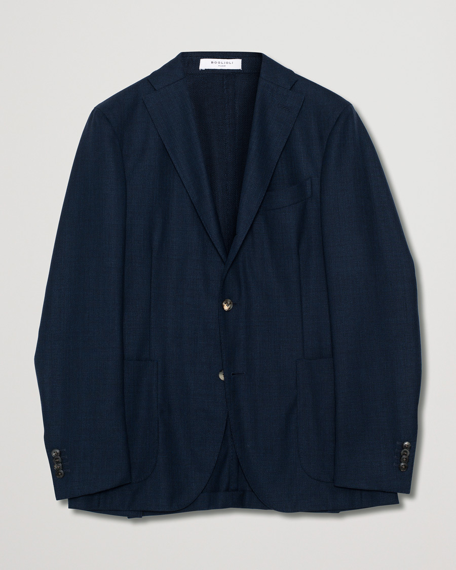 Uomini | Blazers | Pre-owned | Boglioli K Jacket Wool Hopsack Blazer Navy
