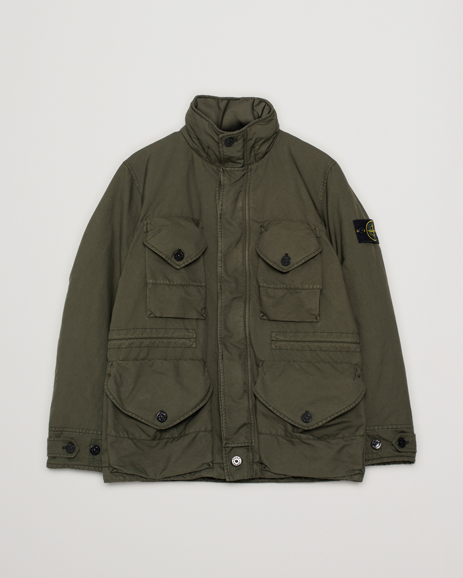 Uomini | Giacche | Pre-owned | Stone Island David-TC Padded Field Jacket Olive