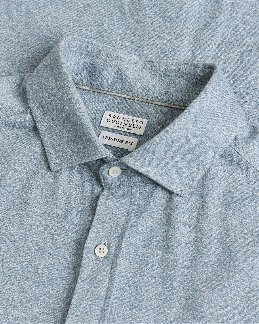 Uomini | Camicie Pre-owned | Pre-owned | Brunello Cucinelli Lightweight Jersey Shirt Light Blue L