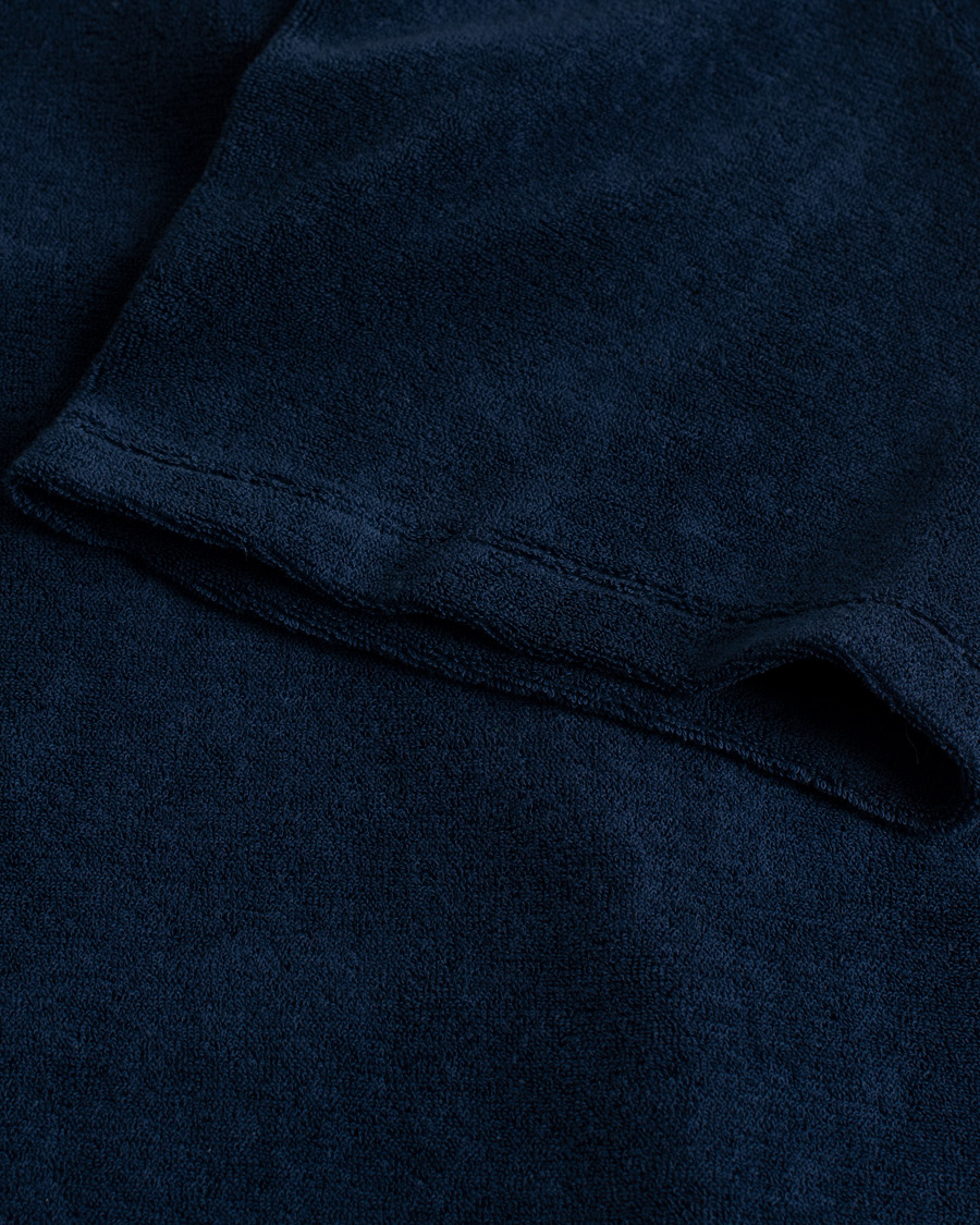 Uomini | Polo | Pre-owned | Ermenegildo Zegna Short Sleeve Terry Piquet Navy XL