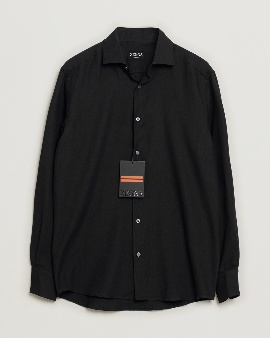 Uomini | Camicie | Pre-owned | Zegna Cotton/Cashmere Casual Shirt Black