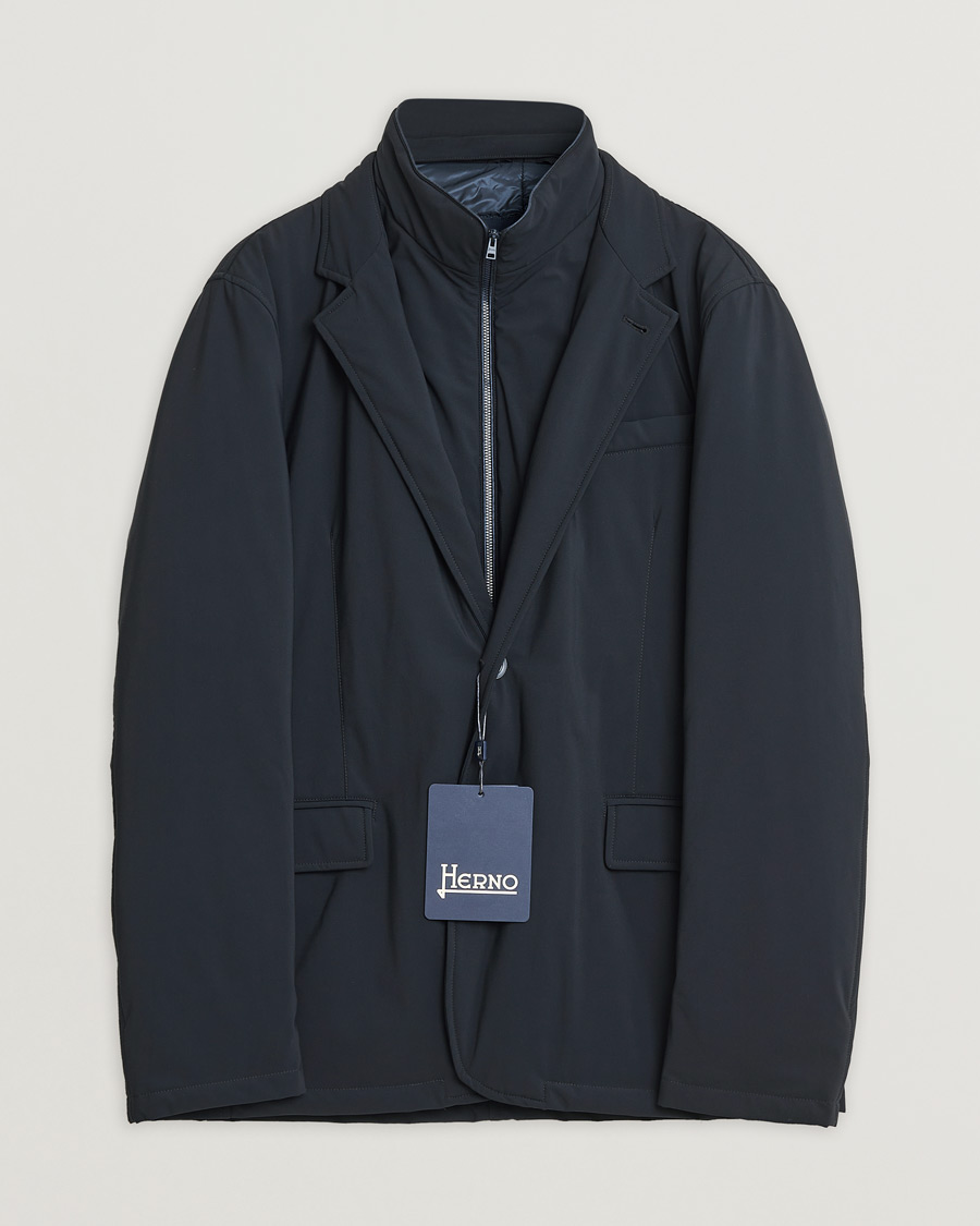 Uomini | Giacche | Pre-owned | Herno Nylon City Blazer Navy