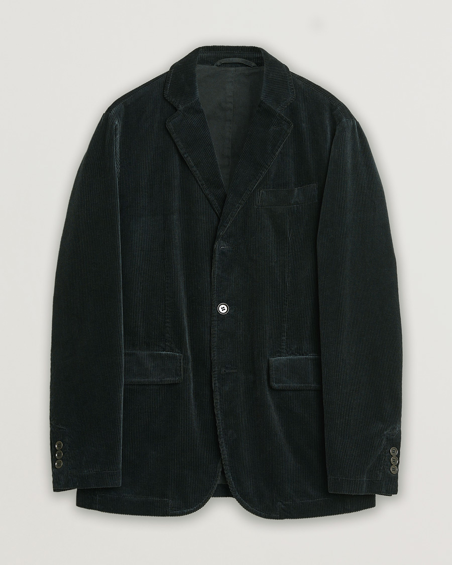 Uomini | Aspesi Corduroy Blazer Emerald S | Pre-owned | Aspesi Corduroy Blazer Emerald S