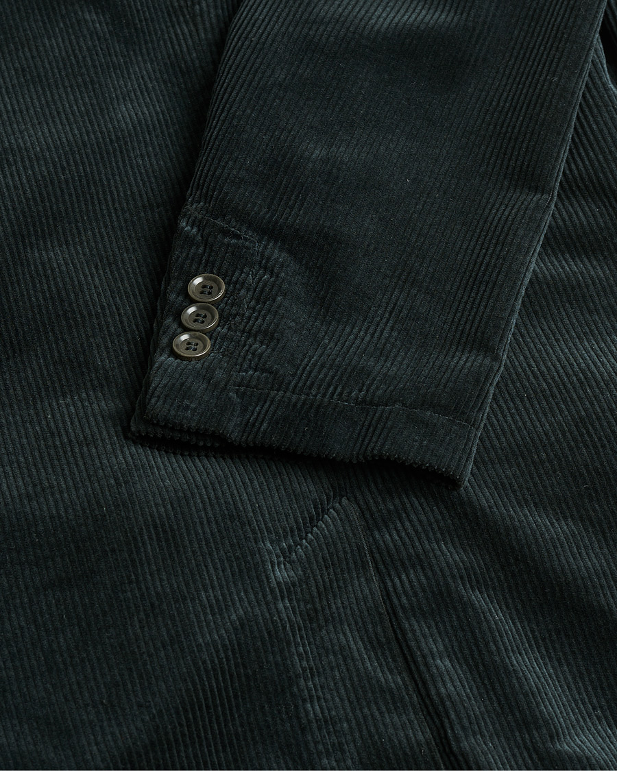 Uomini | Aspesi Corduroy Blazer Emerald S | Pre-owned | Aspesi Corduroy Blazer Emerald S