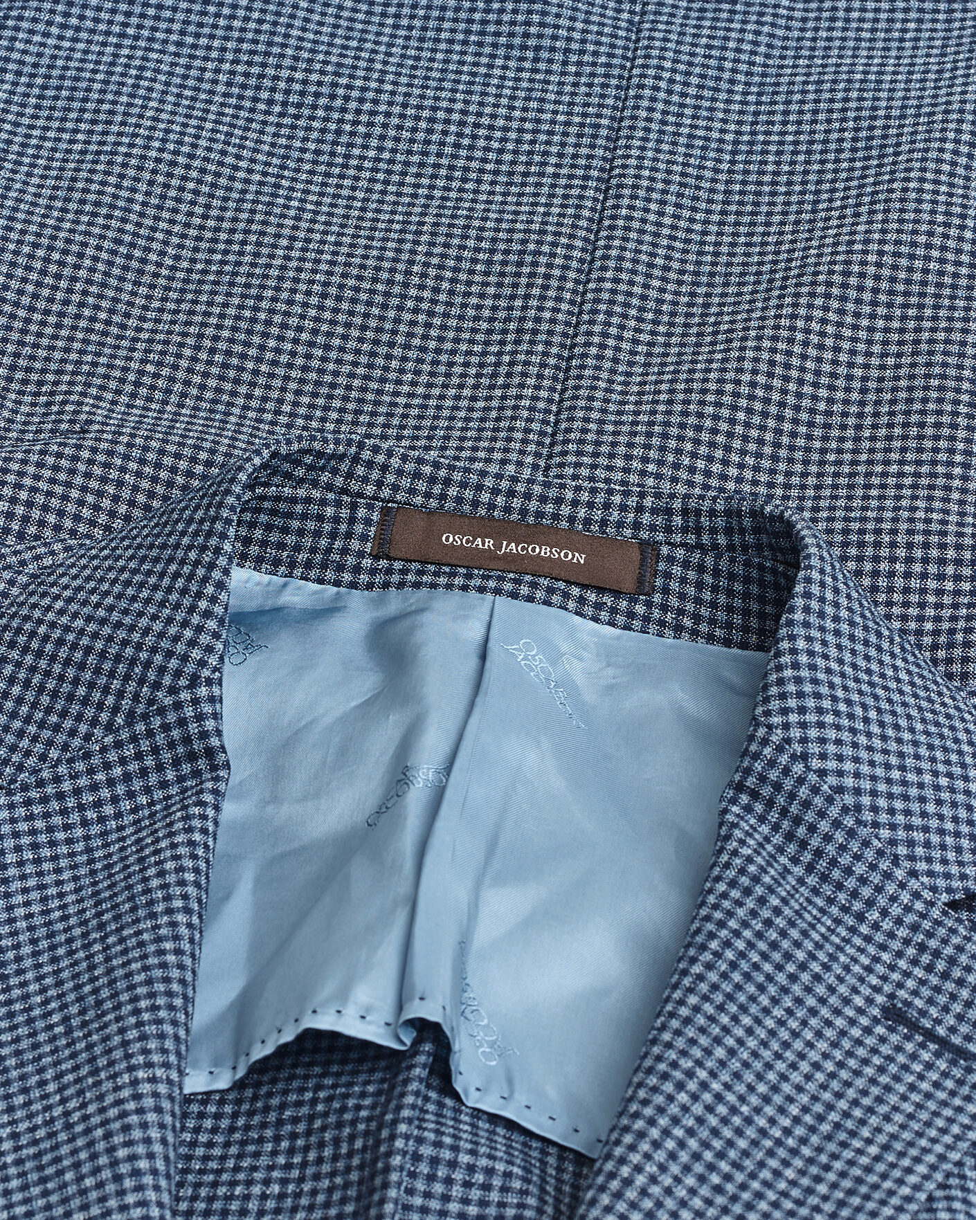 Uomini | Giacca da abito Pre-owned | Pre-owned | Oscar Jacobson Evens Checked Blazer Blue 50