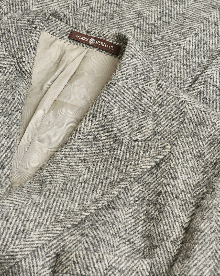 Uomini | Giacche Pre-owned | Pre-owned | Morris Double Breasted Herringbone Wool Coat Grey 52