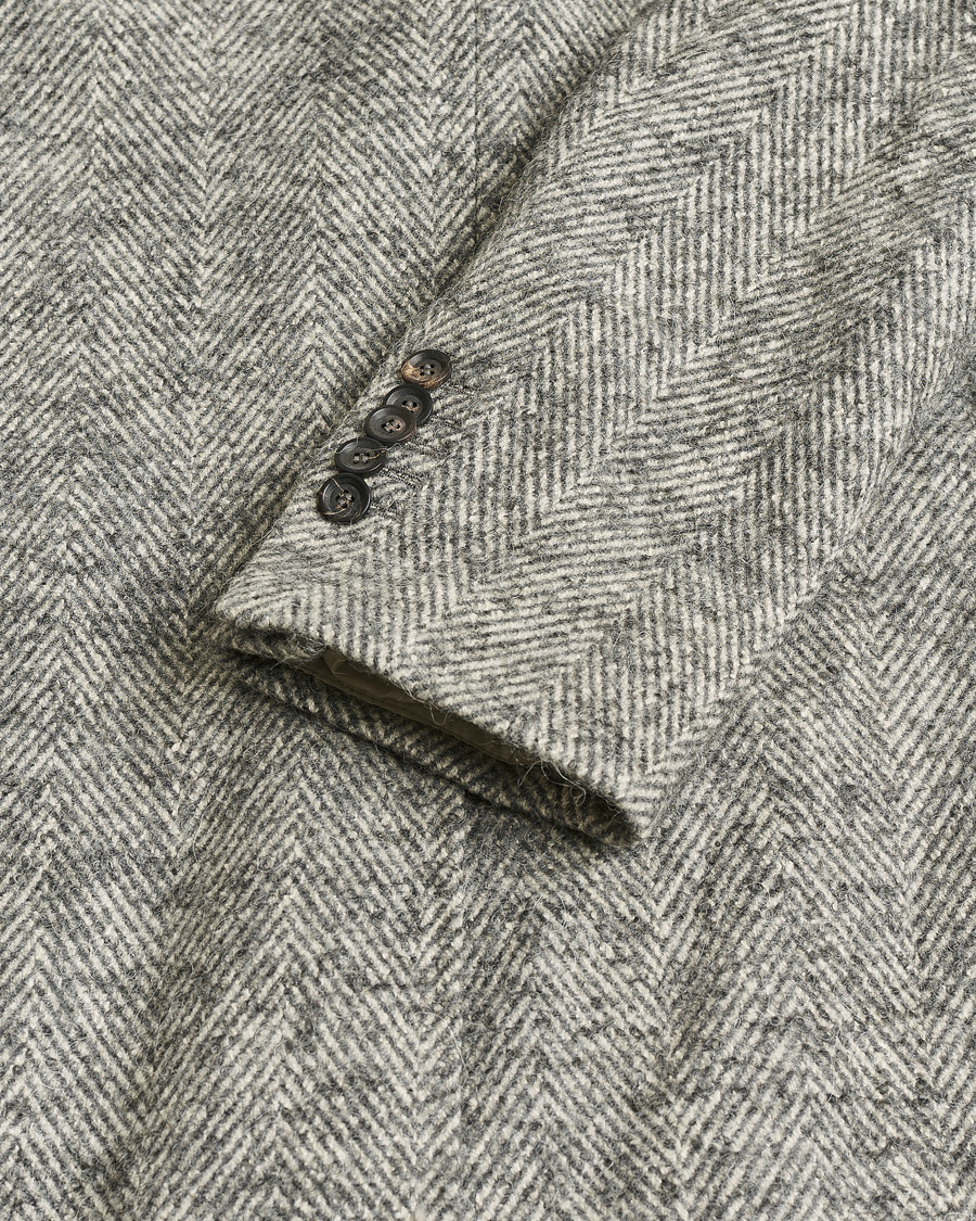 Uomini | Giacche Pre-owned | Pre-owned | Morris Double Breasted Herringbone Wool Coat Grey 52