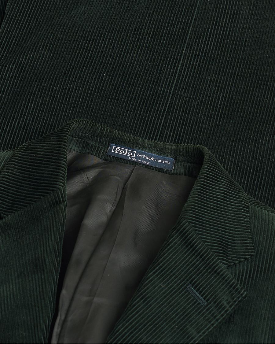 Uomini | Giacca da abito Pre-owned | Pre-owned | Polo Ralph Lauren Corduroy Green Blazer 48