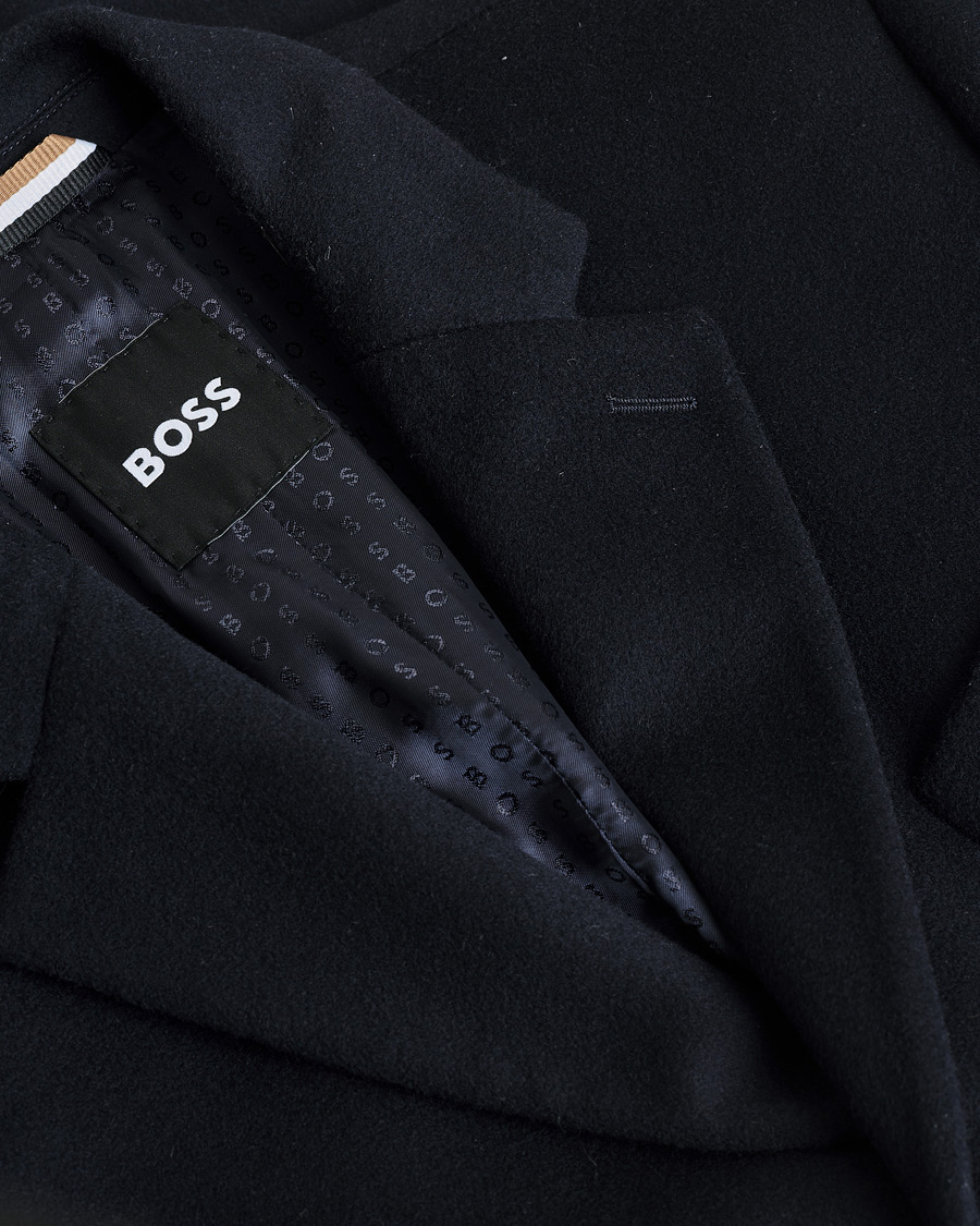 Uomini | BOSS BLACK Hyde Wool/Cashmere Coat Dark Blue | Pre-owned | BOSS BLACK Hyde Wool/Cashmere Coat Dark Blue
