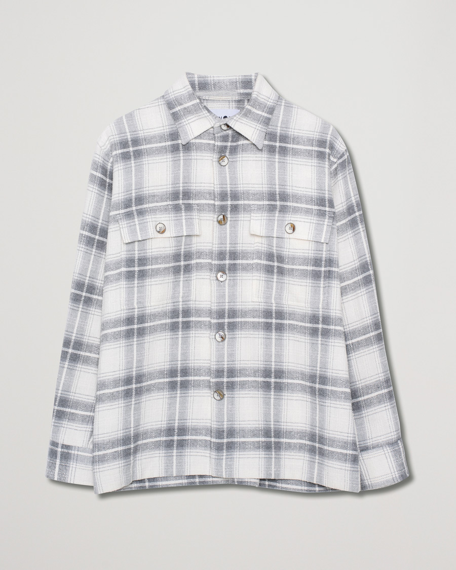 Uomini | Giacche | Pre-owned | NN07 Soren Checked Shirt Jacket Grey L