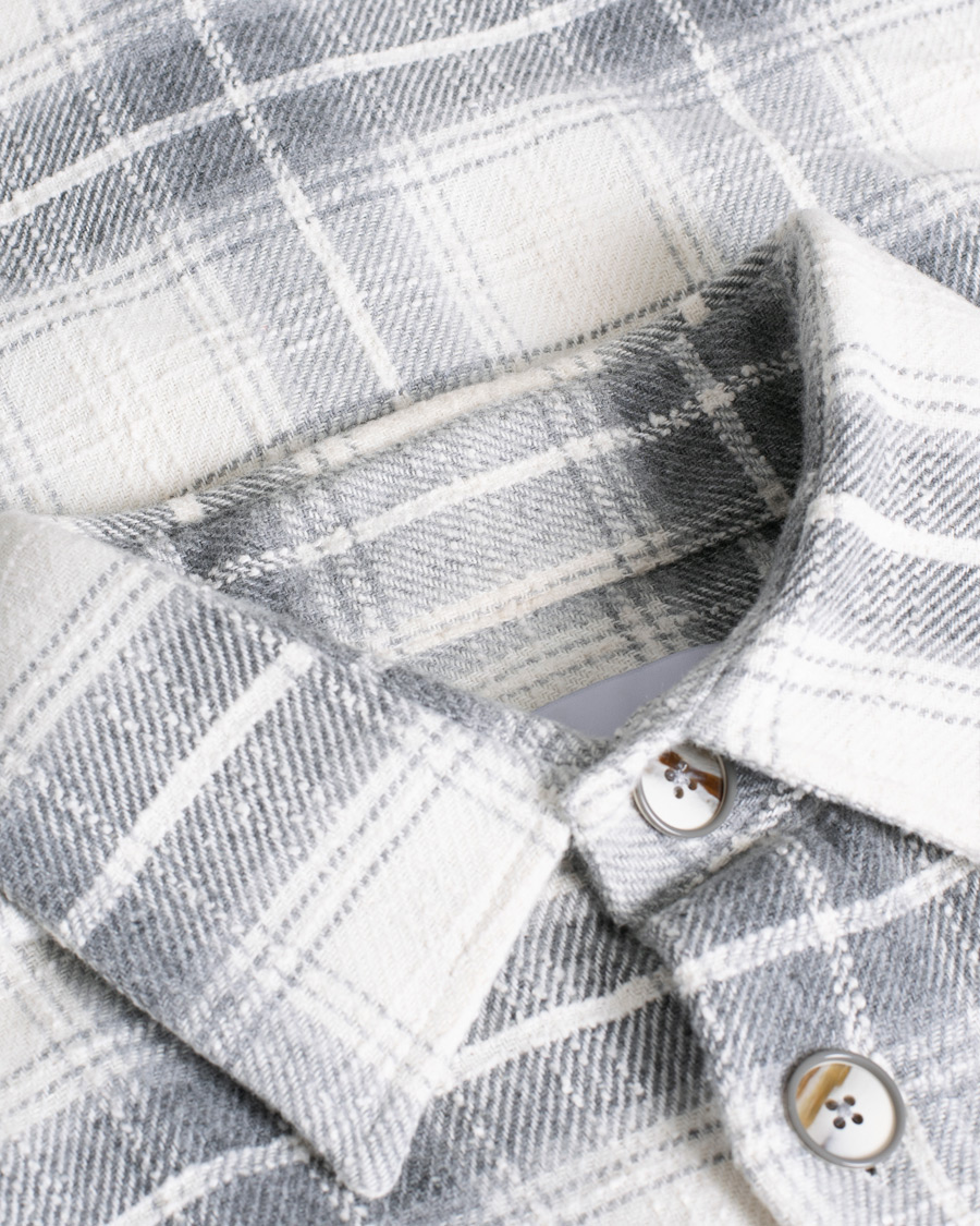 Uomini | Giacche | Pre-owned | NN07 Soren Checked Shirt Jacket Grey L