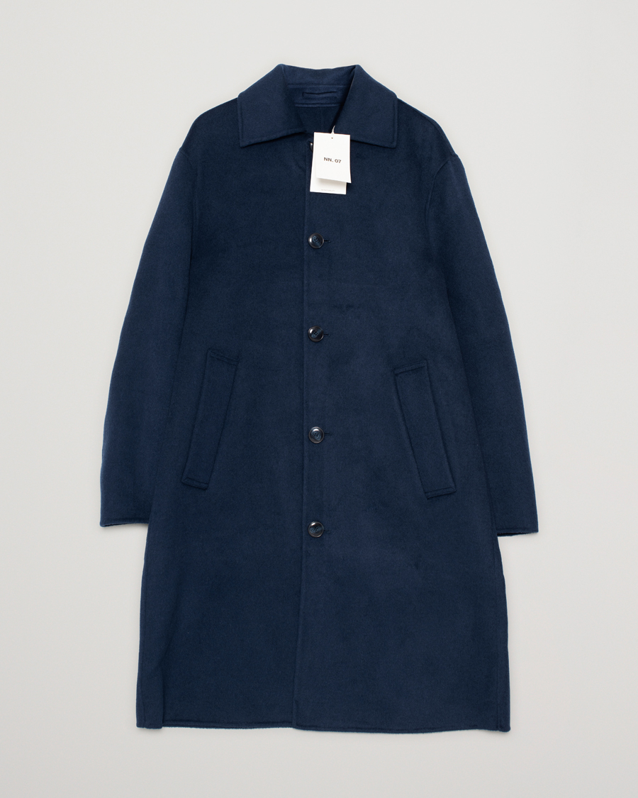 Uomini | Giacche | Pre-owned | NN07 Franco Wool Coat Navy Blue