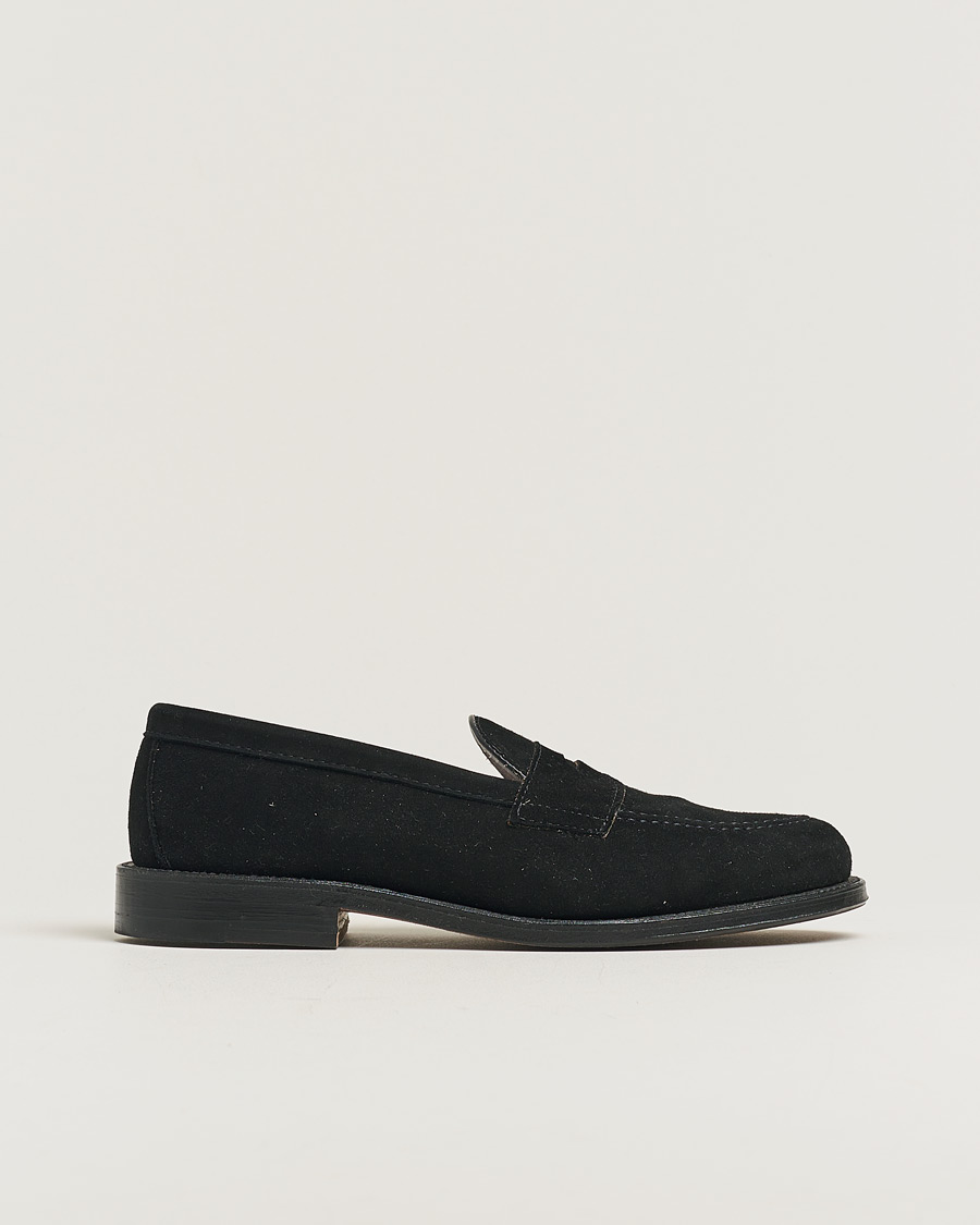 Uomini | Alden 5737F Penny Loafer Black Suede US7,5 - EU41 | Pre-owned | Alden 5737F Penny Loafer Black Suede US7,5 - EU41