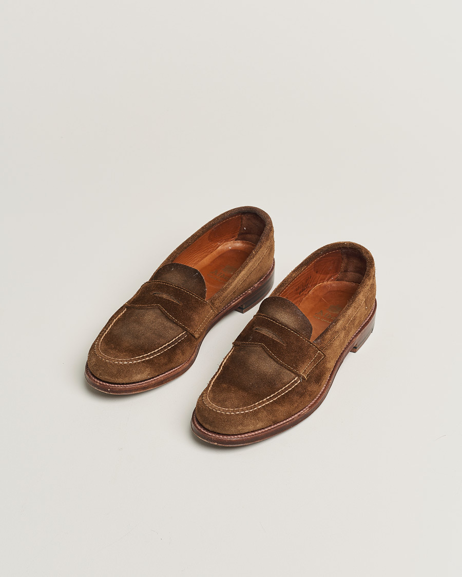 Uomini | Alden 6243F Unlined Leisure Handsewn Penny Loafer Suede US8 - EU41,5 | Pre-owned | Alden 6243F Unlined Leisure Handsewn Penny Loafer Suede US8 - EU41,5