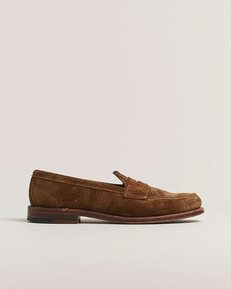 Uomini | Alden 6243F Unlined Leisure Handsewn Penny Loafer Suede US8 - EU41,5 | Pre-owned | Alden 6243F Unlined Leisure Handsewn Penny Loafer Suede US8 - EU41,5
