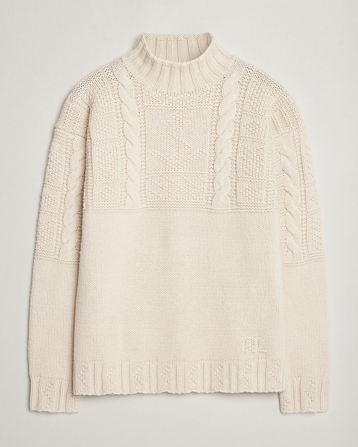 Uomini | Maglioni Pre-owned | Pre-owned | Polo Ralph Lauren Wool Knitted Aran Rollneck Cream M