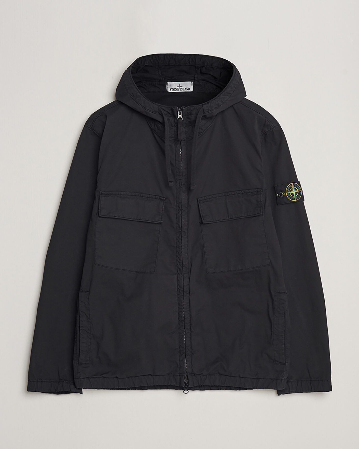 Uomini | Giacche Pre-owned | Pre-owned | Stone Island Supima Cotton Hooded Jacket Black XL