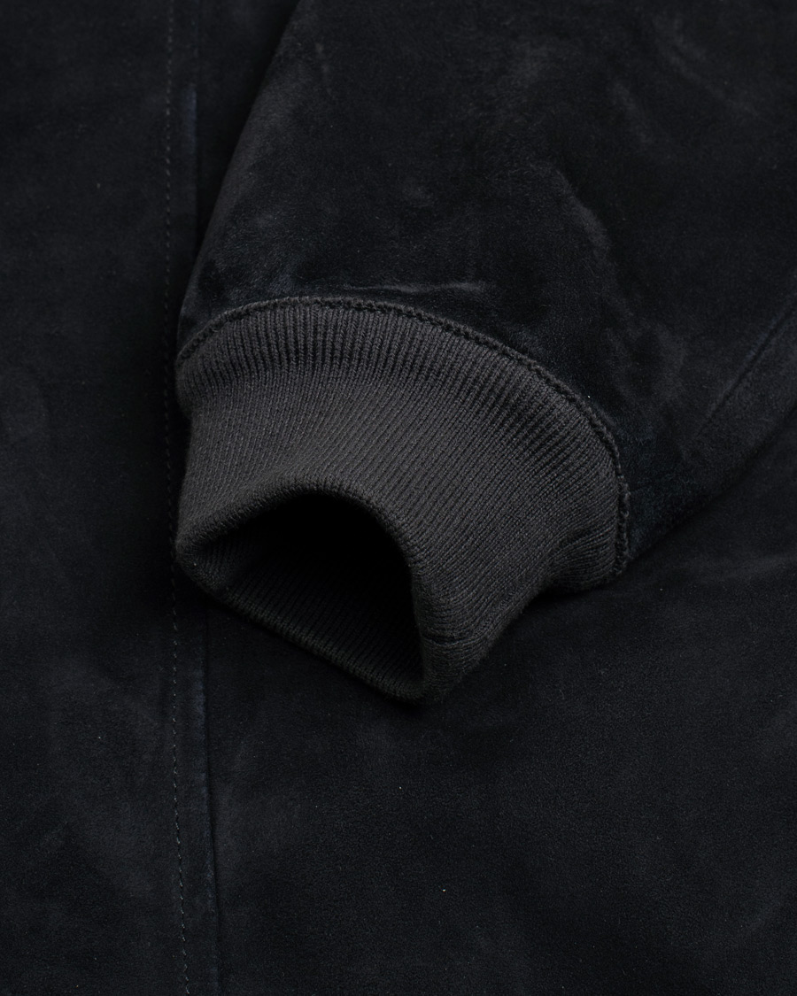 Uomini | Giacche | Pre-owned | Valstar Zip Suede Jacket Navy