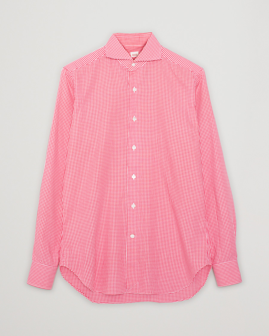 Uomini | Camicie | Pre-owned | Alessandro Gherardi Slim Checked Dress Shirt Red 39 - M