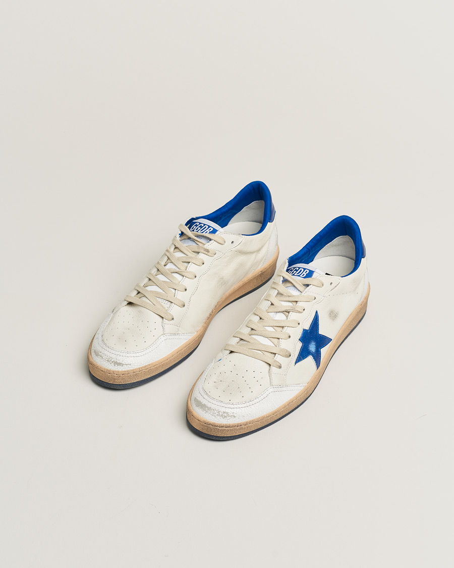 Uomini | Golden Goose Ball Star Sneakers White/Blue | Pre-owned | Golden Goose Ball Star Sneakers White/Blue