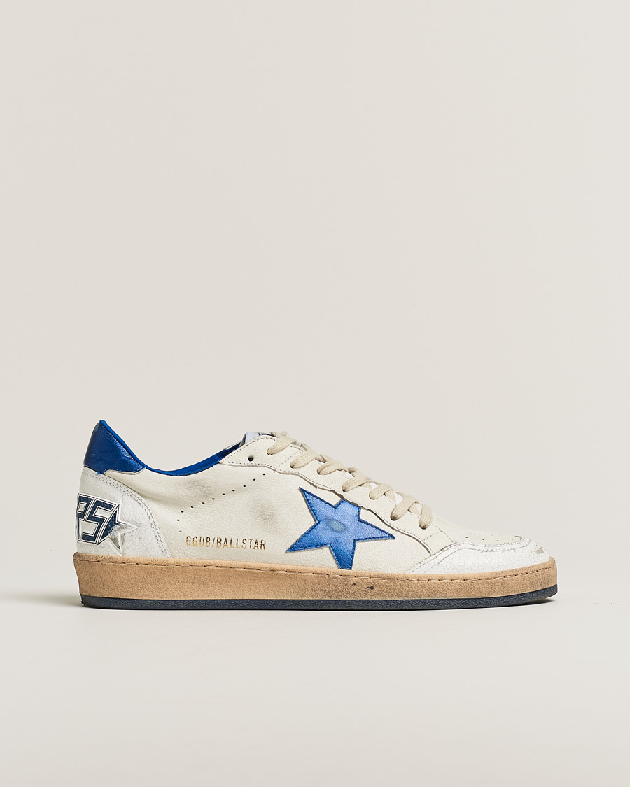 Uomini | Golden Goose Ball Star Sneakers White/Blue | Pre-owned | Golden Goose Ball Star Sneakers White/Blue