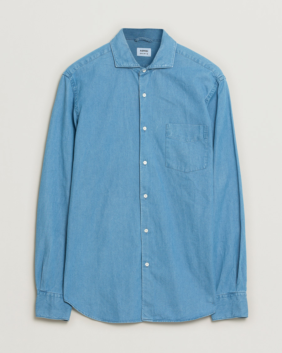 Uomini | Camicie | Pre-owned | Aspesi Casual Denim Shirt Indigo 42 - L