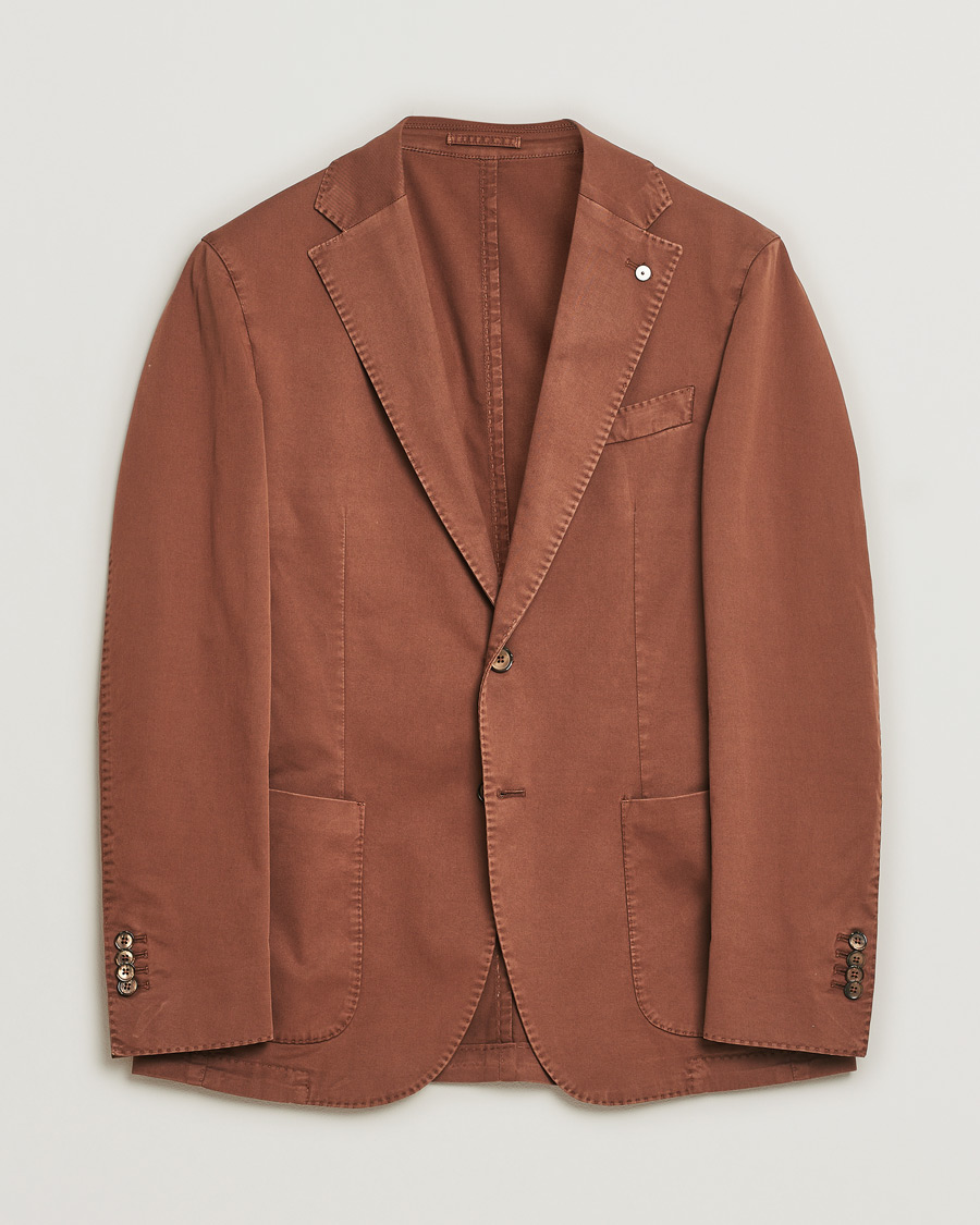 Uomini | Blazers | Pre-owned | L.B.M. 1911 Jack Regular Fit Cotton Stretch Blazer Brown
