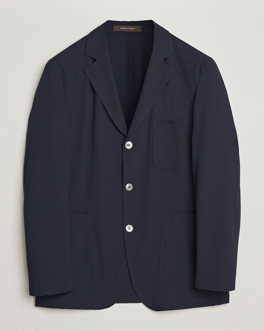 Uomini | Giacca da abito Pre-owned | Pre-owned | Oscar Jacobson Faber Stretch Blazer Navy 46