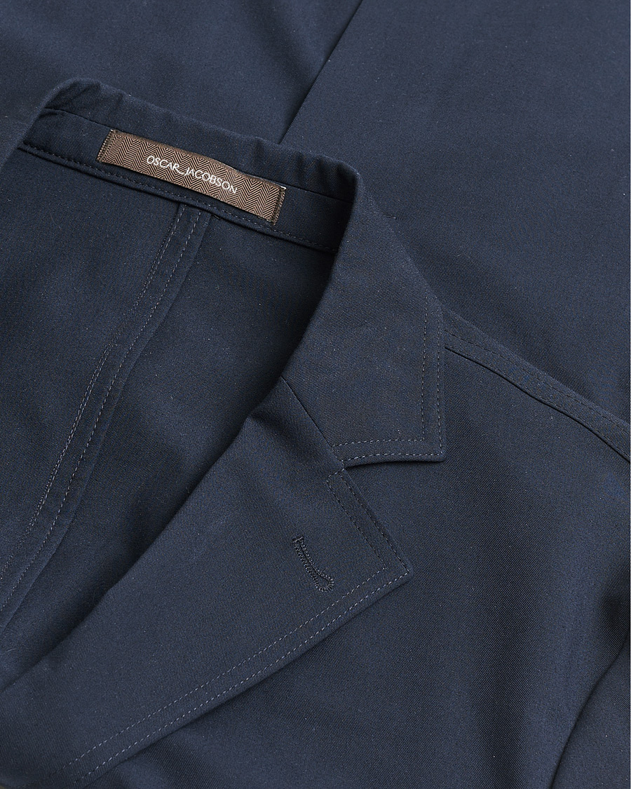 Uomini | Giacca da abito Pre-owned | Pre-owned | Oscar Jacobson Faber Stretch Blazer Navy 46