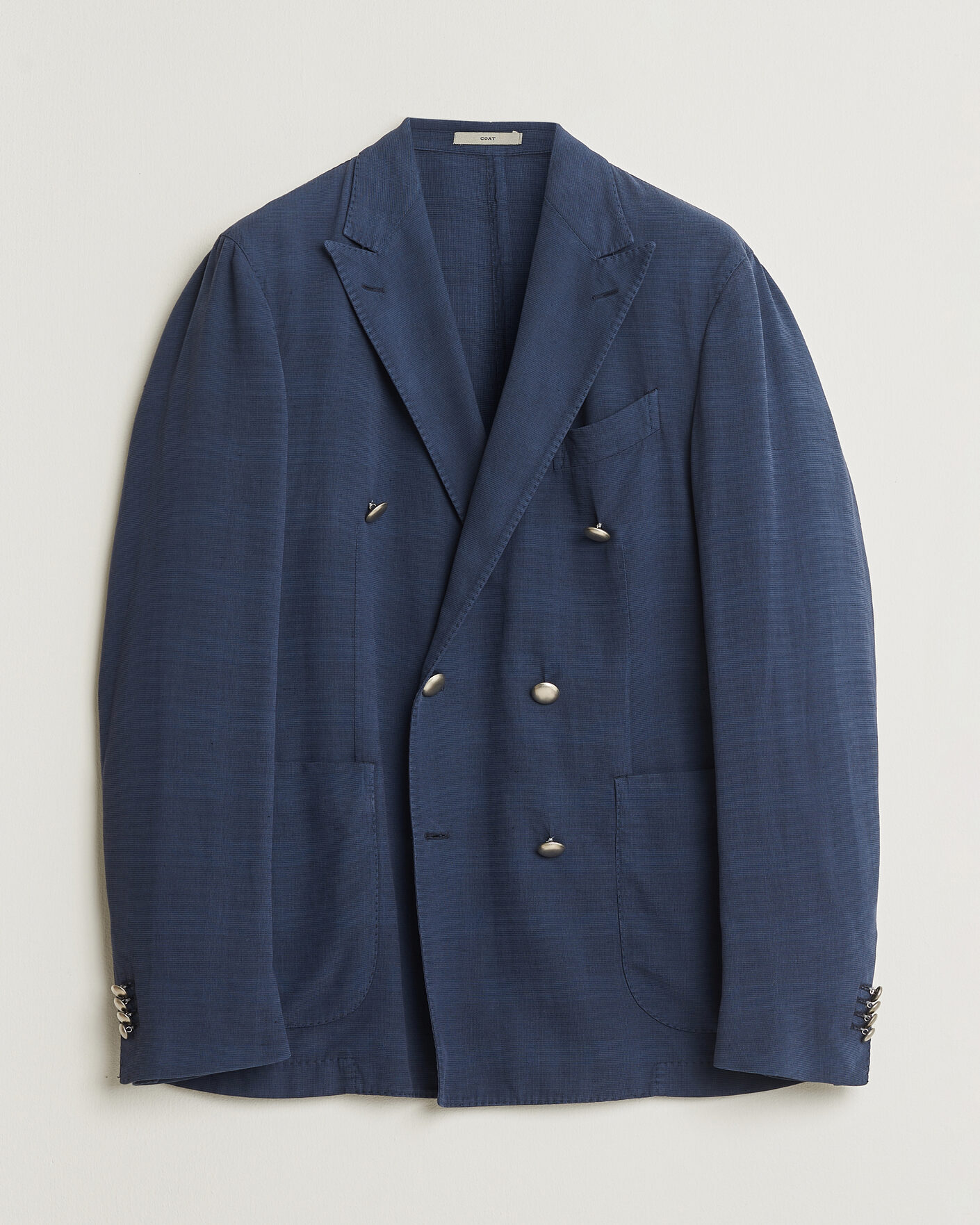 Uomini | Giacca da abito Pre-owned | Pre-owned | Boglioli Coat Double Breasted Silk Blend Blazer Navy 50