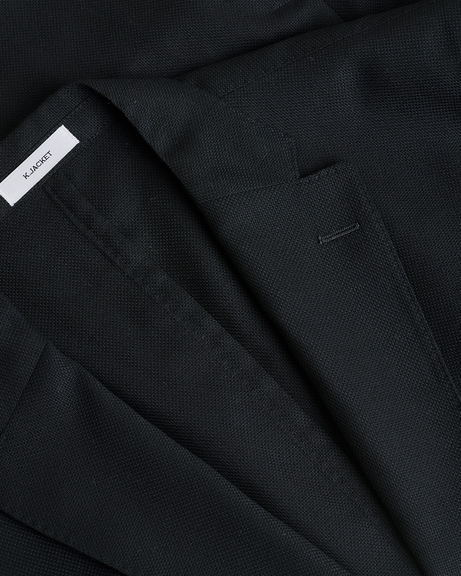 Uomini | Boglioli K Jacket Wool Hopsack Blazer Black | Pre-owned | Boglioli K Jacket Wool Hopsack Blazer Black