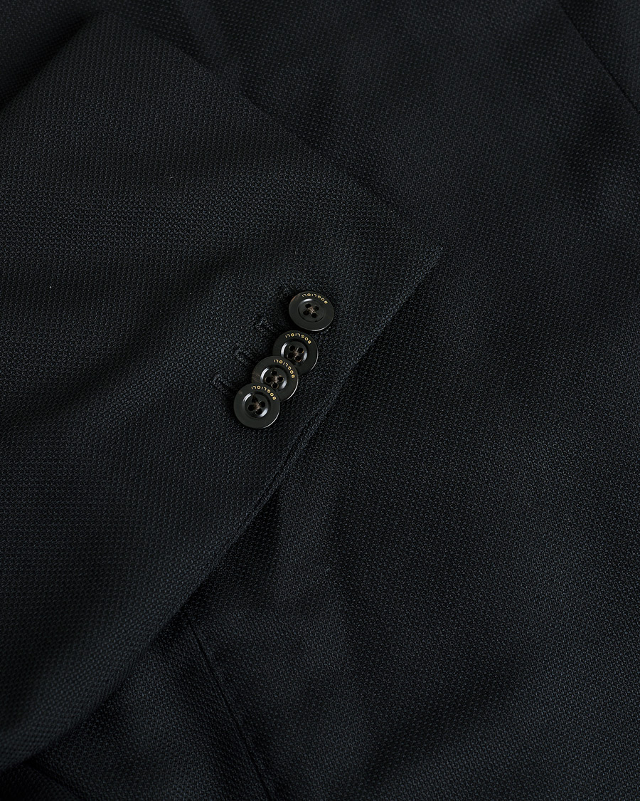 Uomini | Boglioli K Jacket Wool Hopsack Blazer Black | Pre-owned | Boglioli K Jacket Wool Hopsack Blazer Black