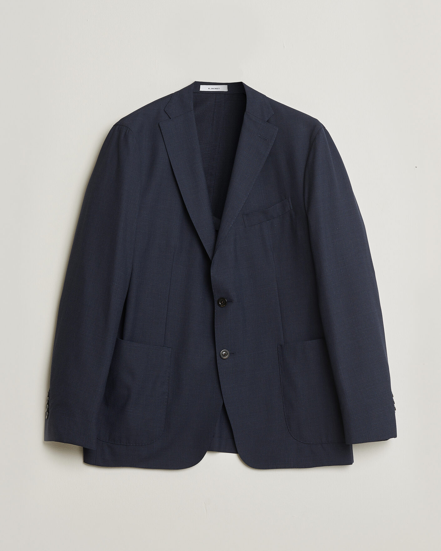 Uomini | Giacca da abito Pre-owned | Pre-owned | Boglioli K Jacket Check Wool & Silk Blazer Navy 54