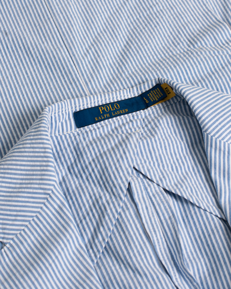 Uomini | Blazers | Pre-owned | Polo Ralph Lauren Seersucker Sportcoat Bright Blue