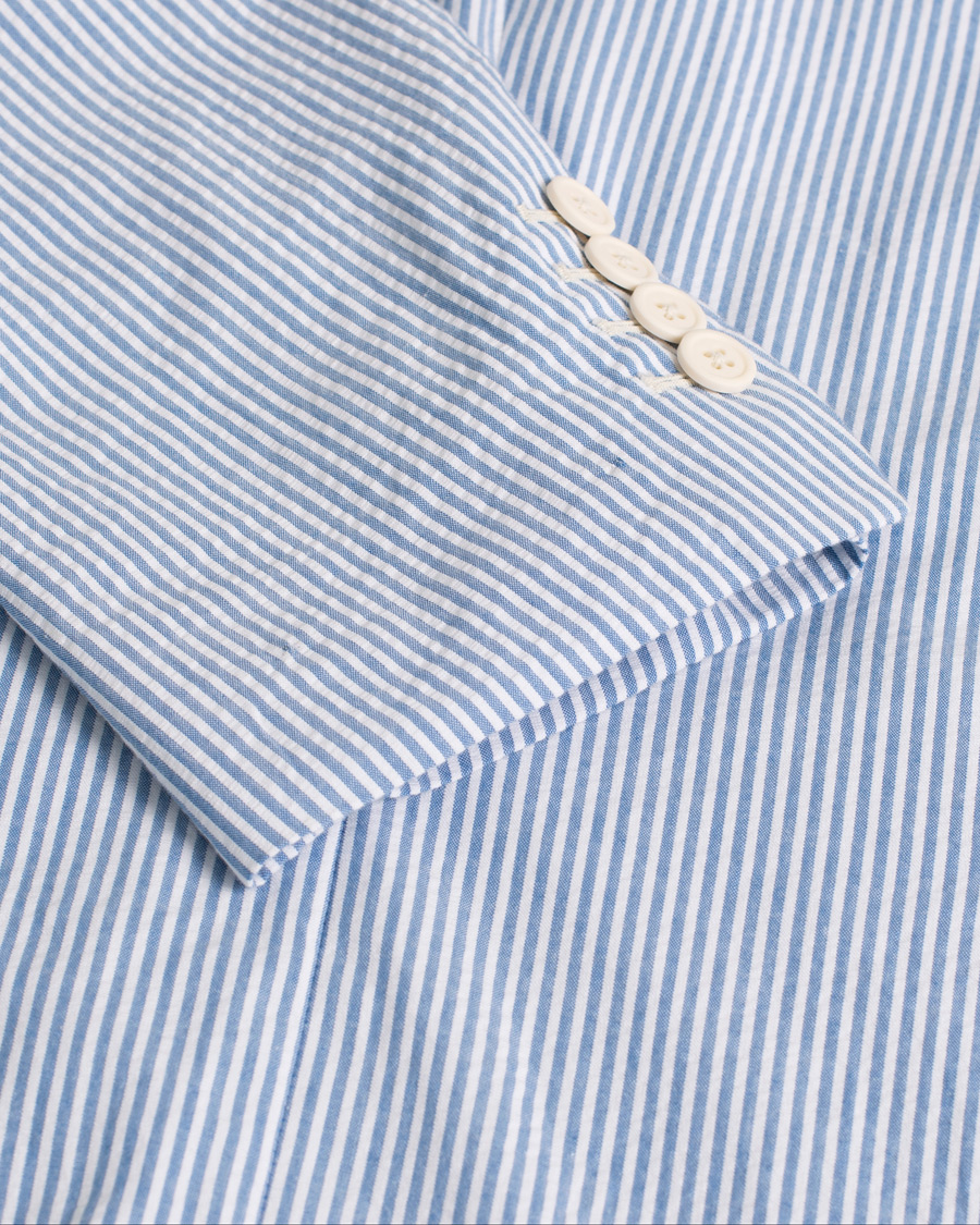 Uomini | Blazers | Pre-owned | Polo Ralph Lauren Seersucker Sportcoat Bright Blue