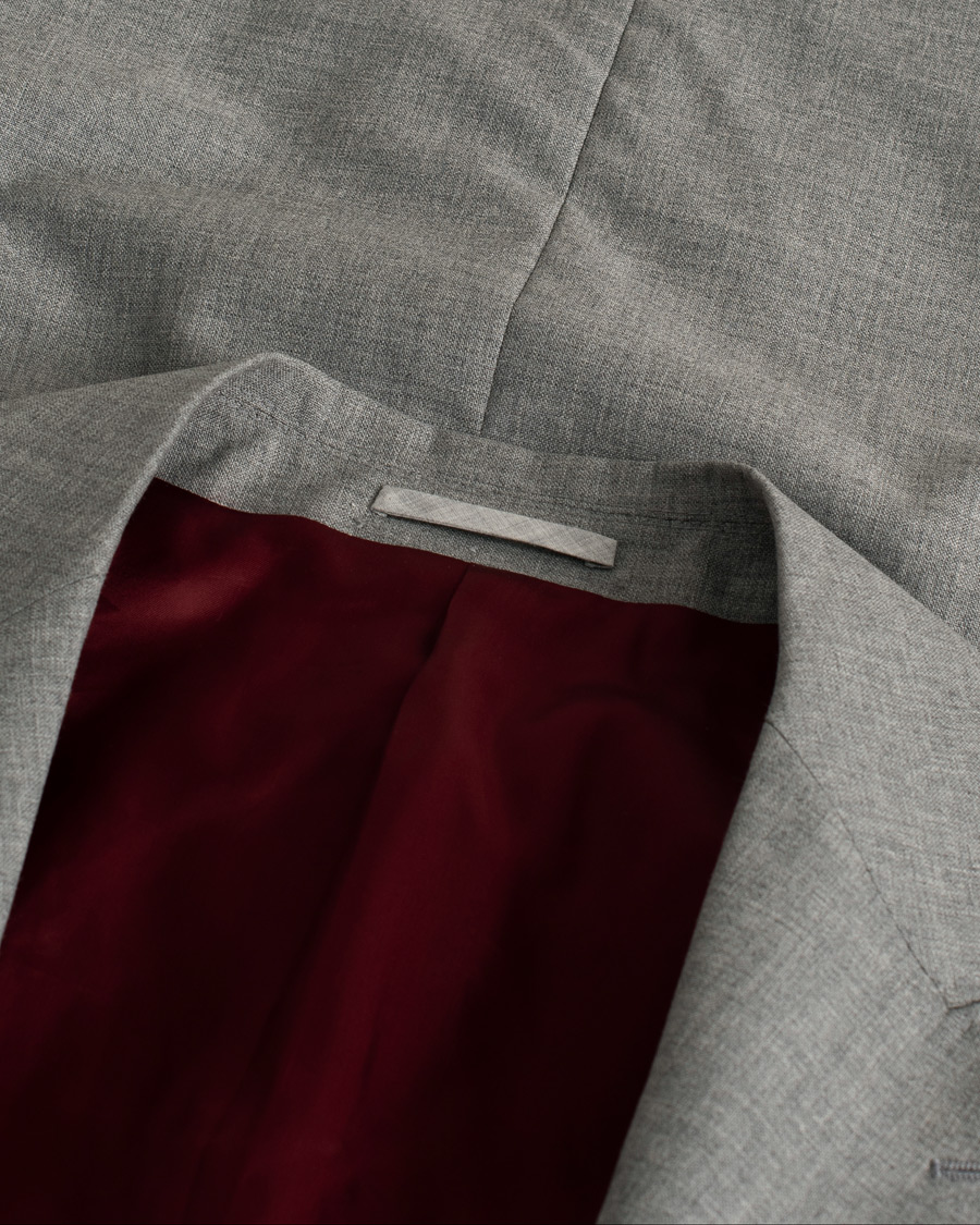Uomini | Giacca da abito Pre-owned | Pre-owned | Brunello Cucinelli Peak Lapel Wool Blazer Light Grey