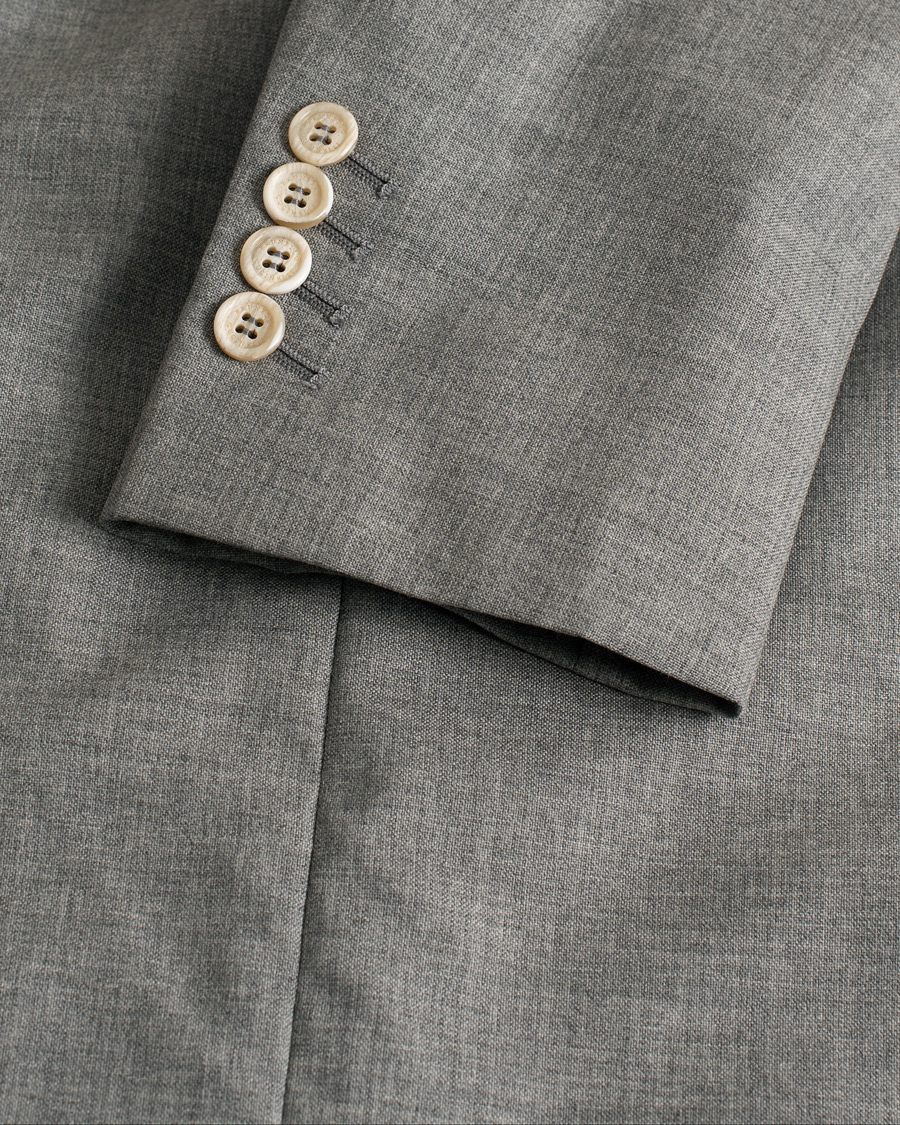 Uomini | Giacca da abito Pre-owned | Pre-owned | Brunello Cucinelli Peak Lapel Wool Blazer Light Grey